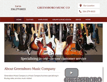 Tablet Screenshot of greensboro-music.com
